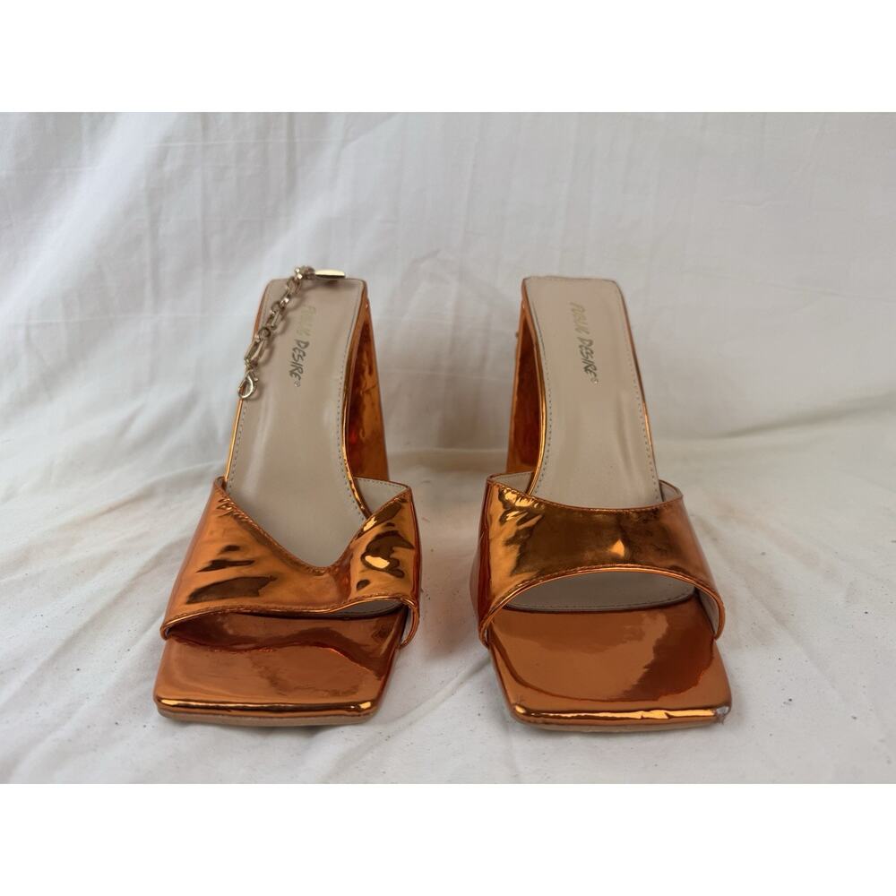 Public Desire Women’s Shiny Orange Shoes Size 10